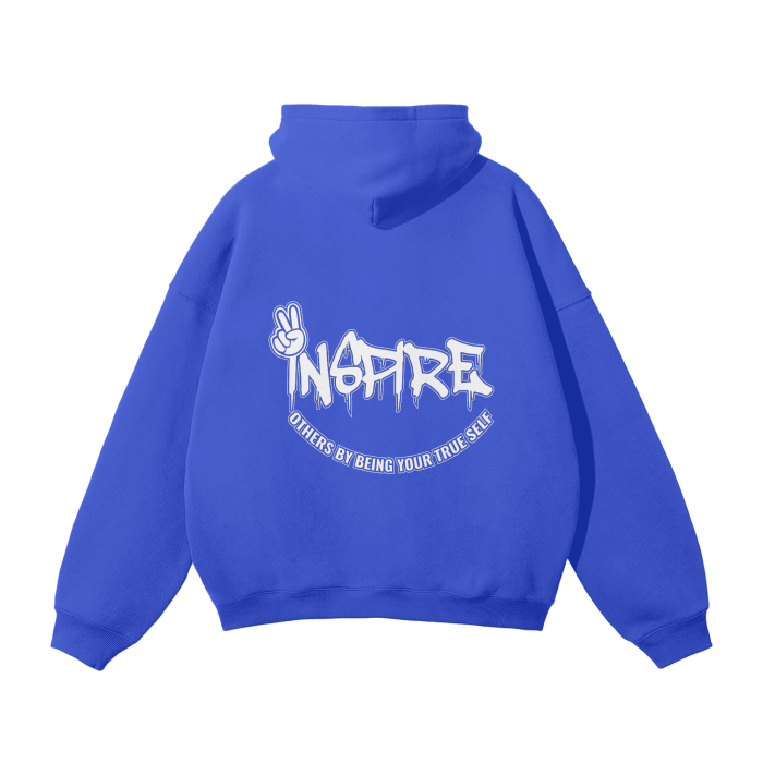 BLACKMANNER "INSPIRE " OVERSIZED SOLID COLOR FLEECE HOODIE 